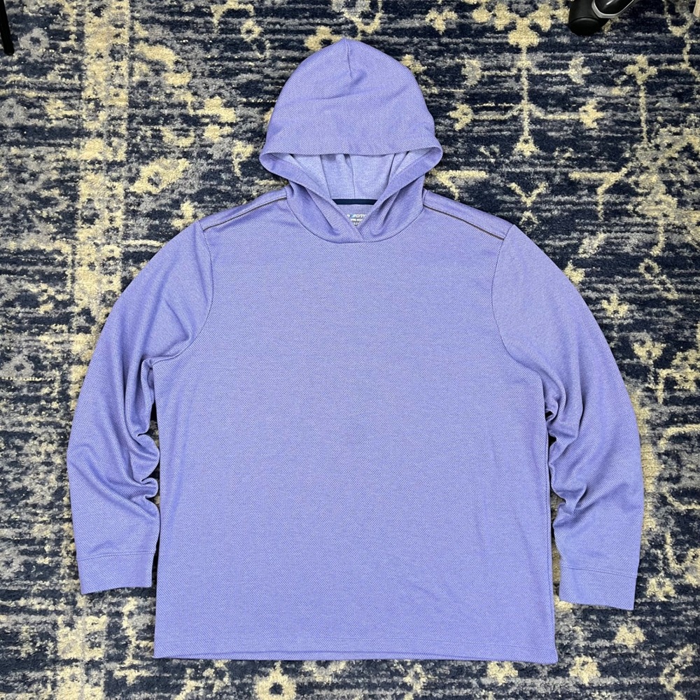 Vineyard Vines OTG Bluffs Hoodie Mens XL Purple Performance Pullover Sweater